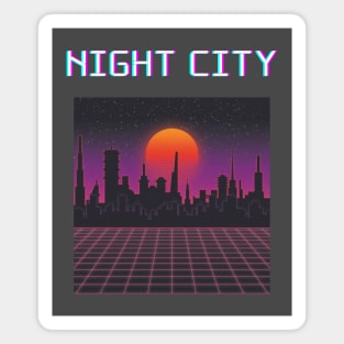 Night City Cyberpunk Retrowave Magnet